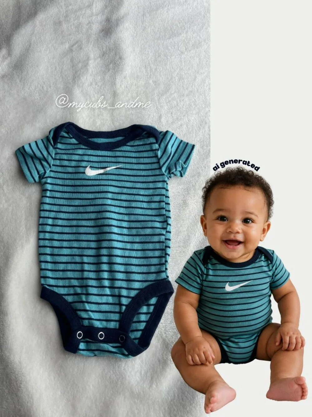 6-9M Baby Boy Onesie Bundle 5 Piece Nike Adidas Bodysuits